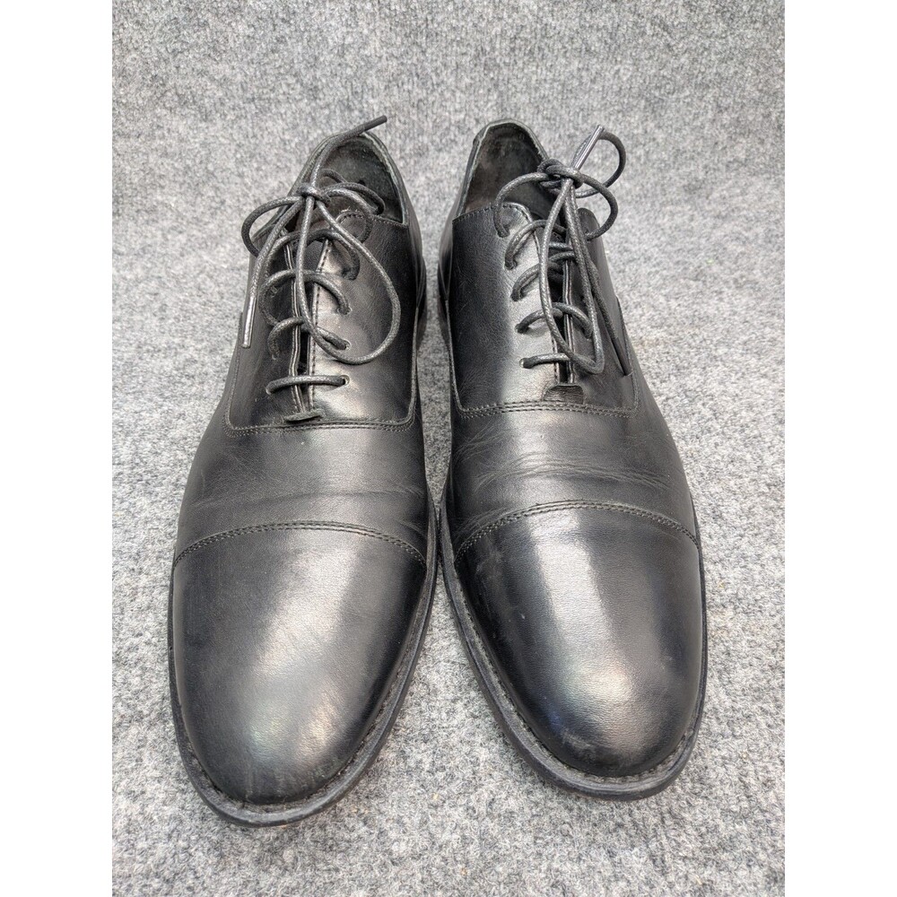 Anthony Veer Essentials Cap Toe Oxford Dress Shoes Black Leather Size 11 1/2